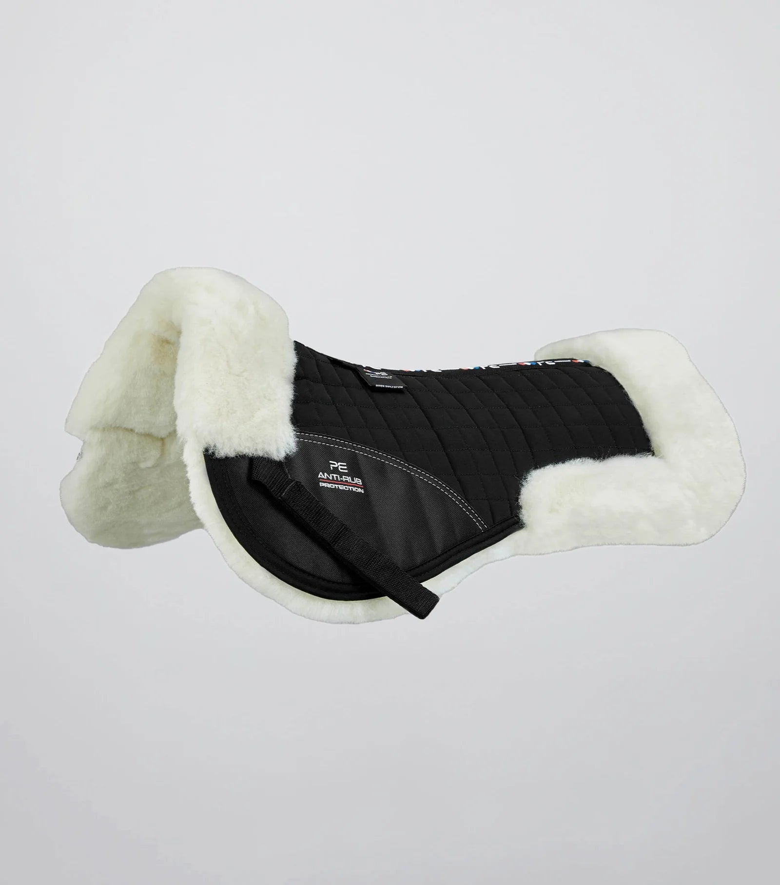 Premier Equine Merino Wool Saddle Pad - Half Pad Black/Natural Wool
