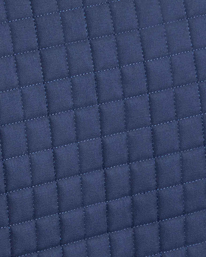 Navy Merino Wool Saddle Half Pad - Premier Equine Comfort & Protection. Quality Horse Riding Equipment.
