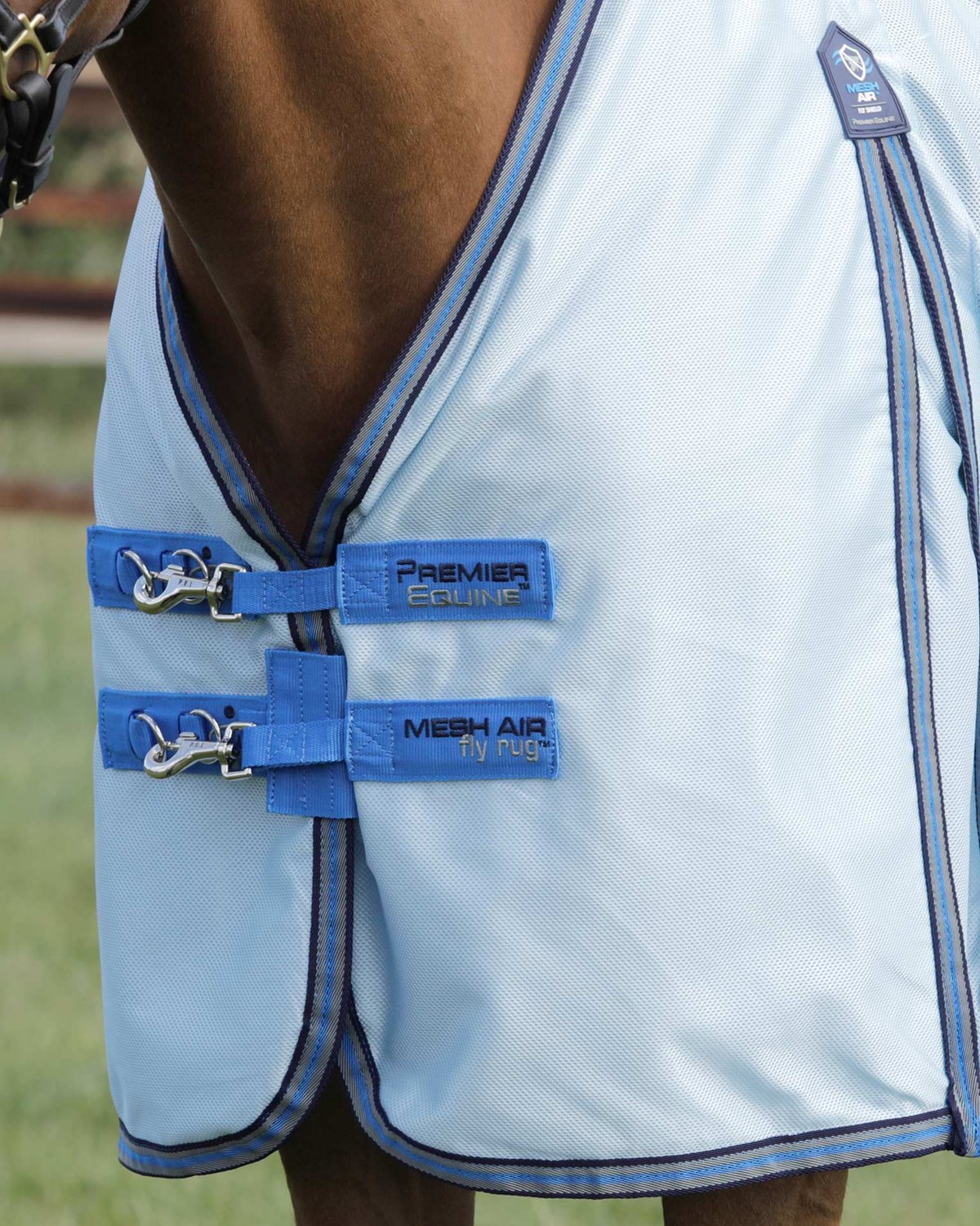 Premier Equine Mesh Air Fly Rug with Surcingles Blue