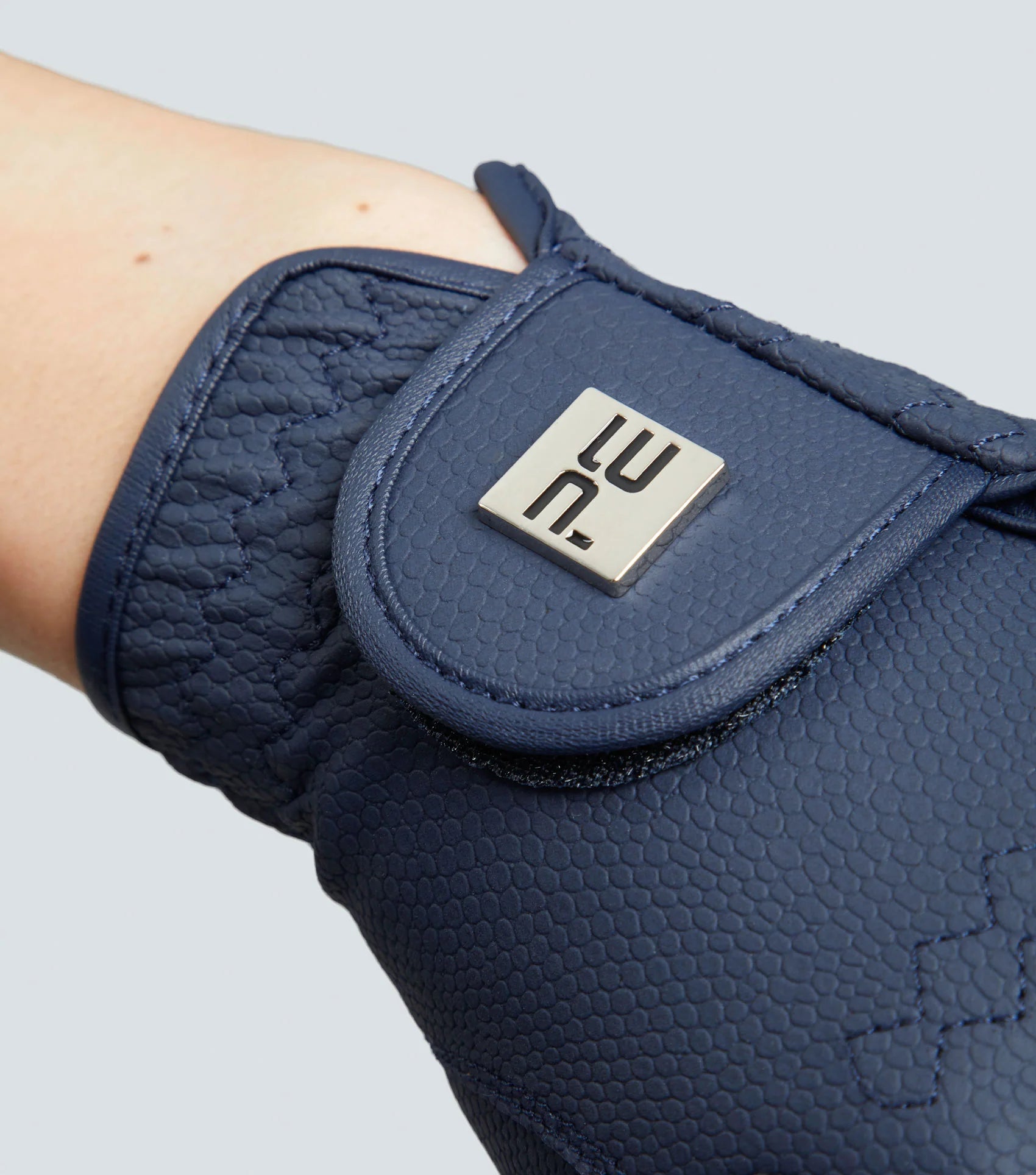 Premier Equine Metaro Navy Leather Riding Gloves - Touchscreen, Grip, Adjustable Fit