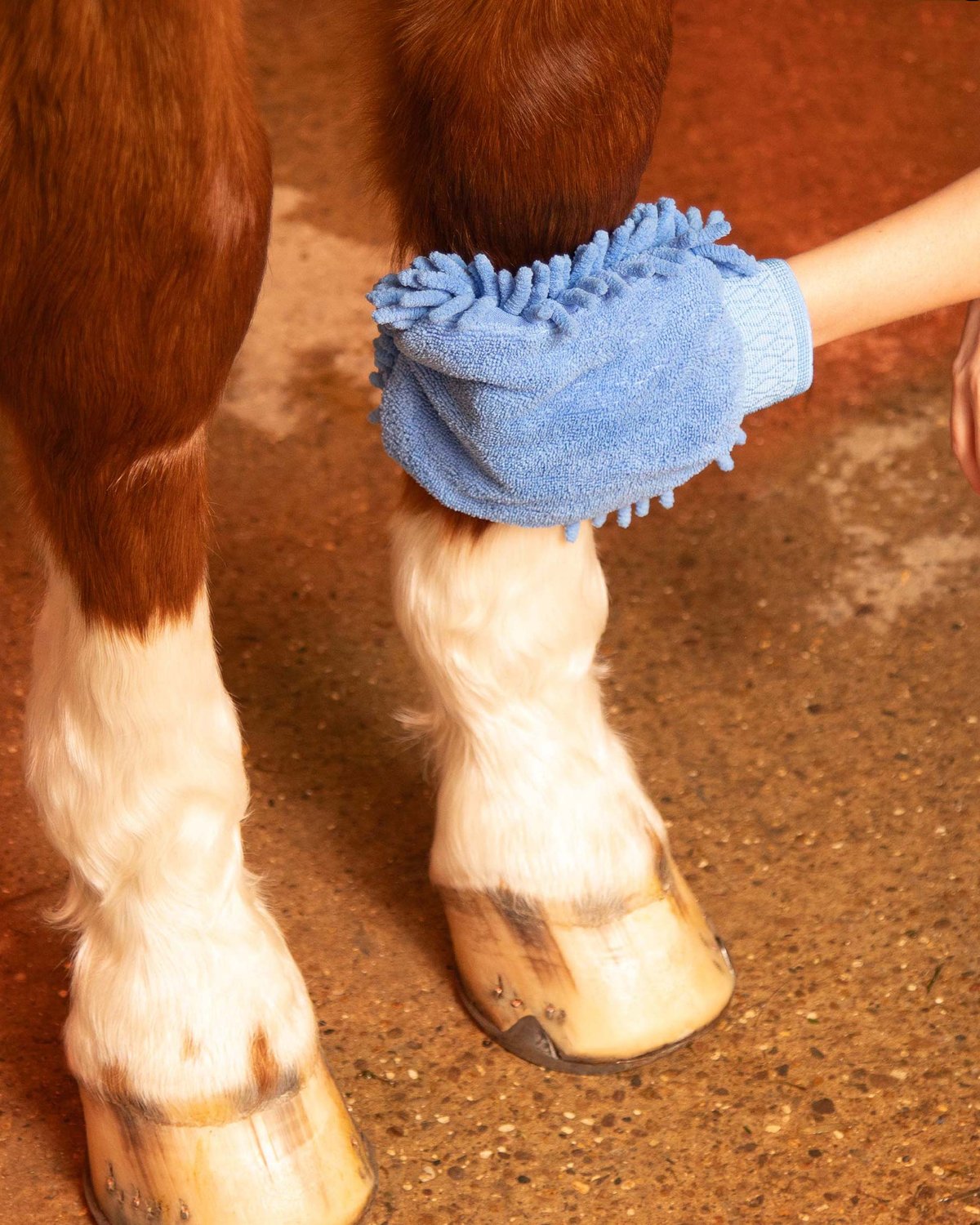 Premier Equine Microfibre Grooming Mitt Fuchsia