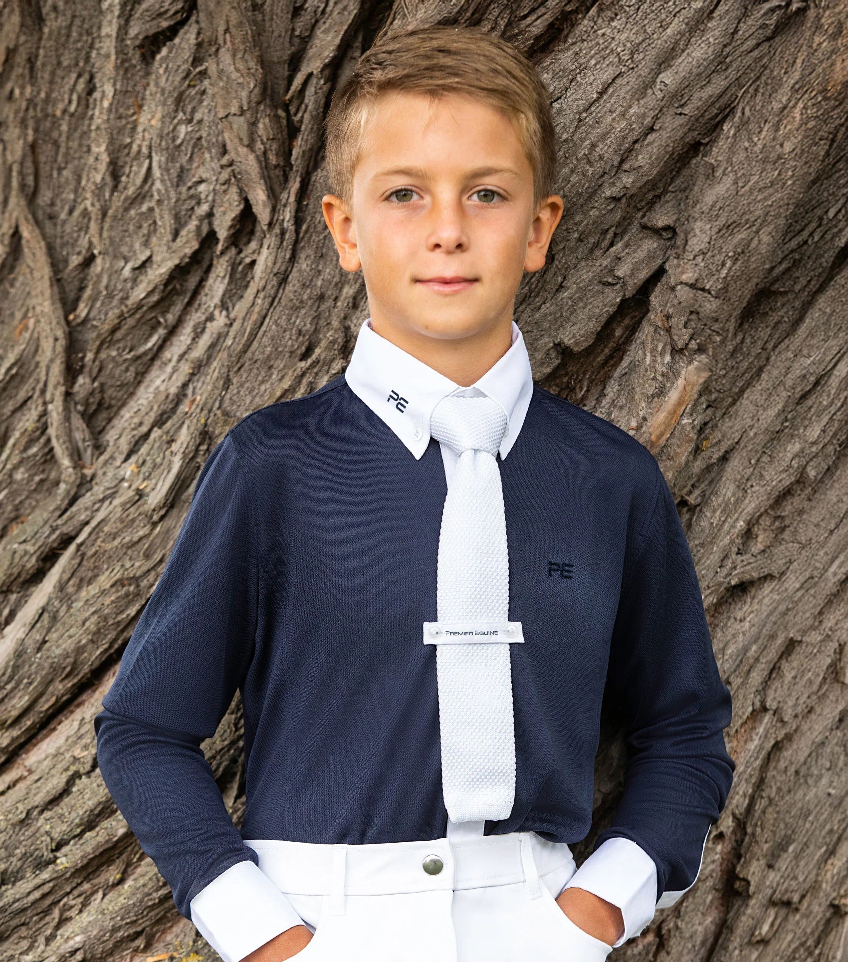 Boy's Show Shirt Long Sleeve Premier Equine - Competition Apparel by Equiflair