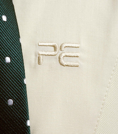 Premier Equine Luciana Girls Show Shirt Vanilla - Equestrian Clothing, PE logo close-up