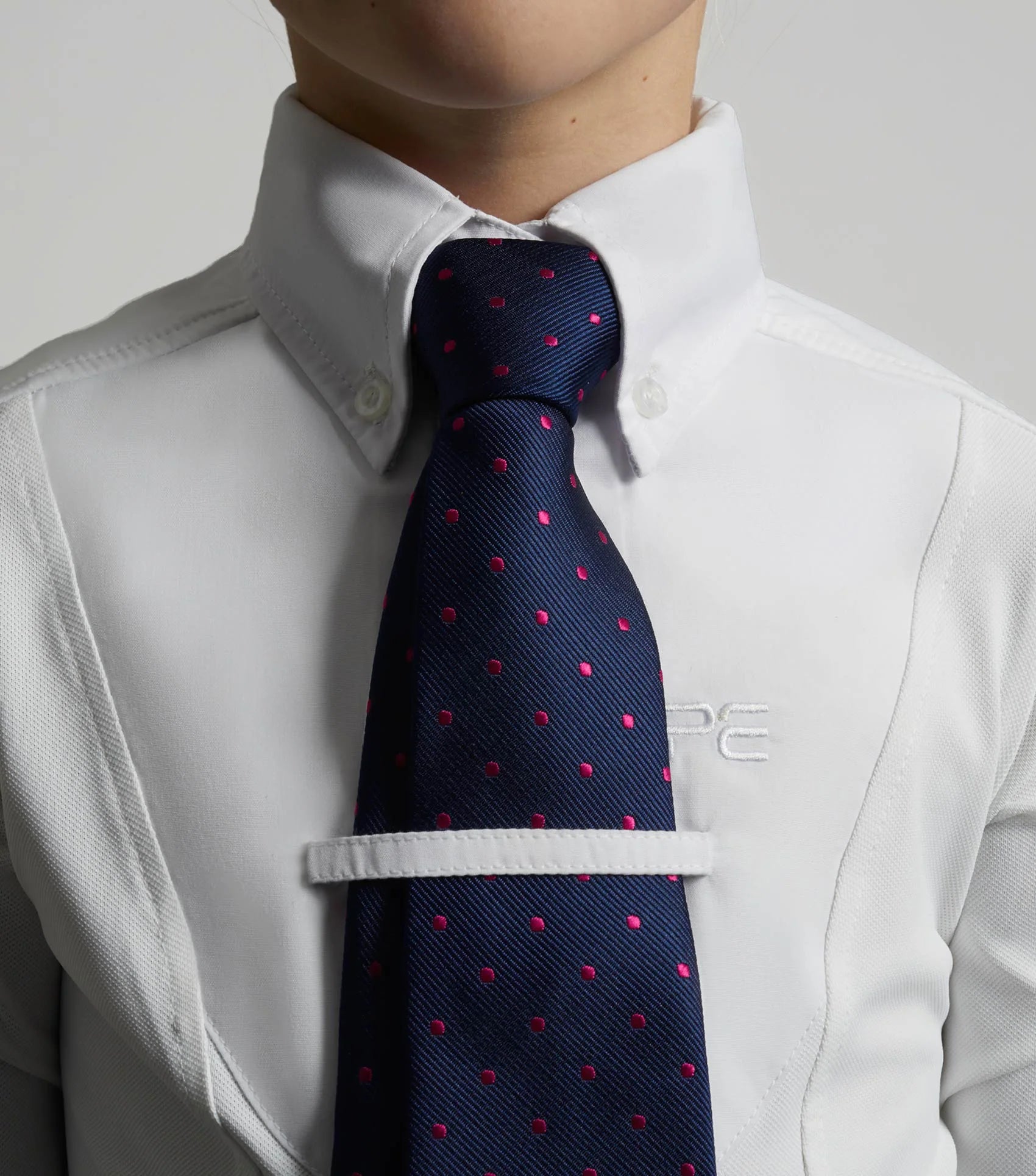 Premier Equine Tessa Girls White Show Shirt with Tie | Equestrian Apparel