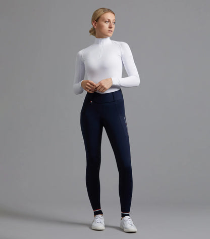 PREMIER EQUINE Mirillo Ladies Full Seat Gel Riding Tights Navy