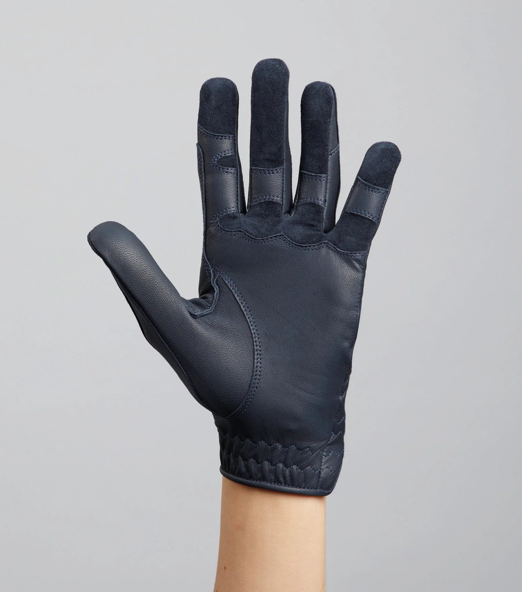 Premier Equine Mizar Ladies Navy Leather Riding Gloves - Premium Equestrian Gear