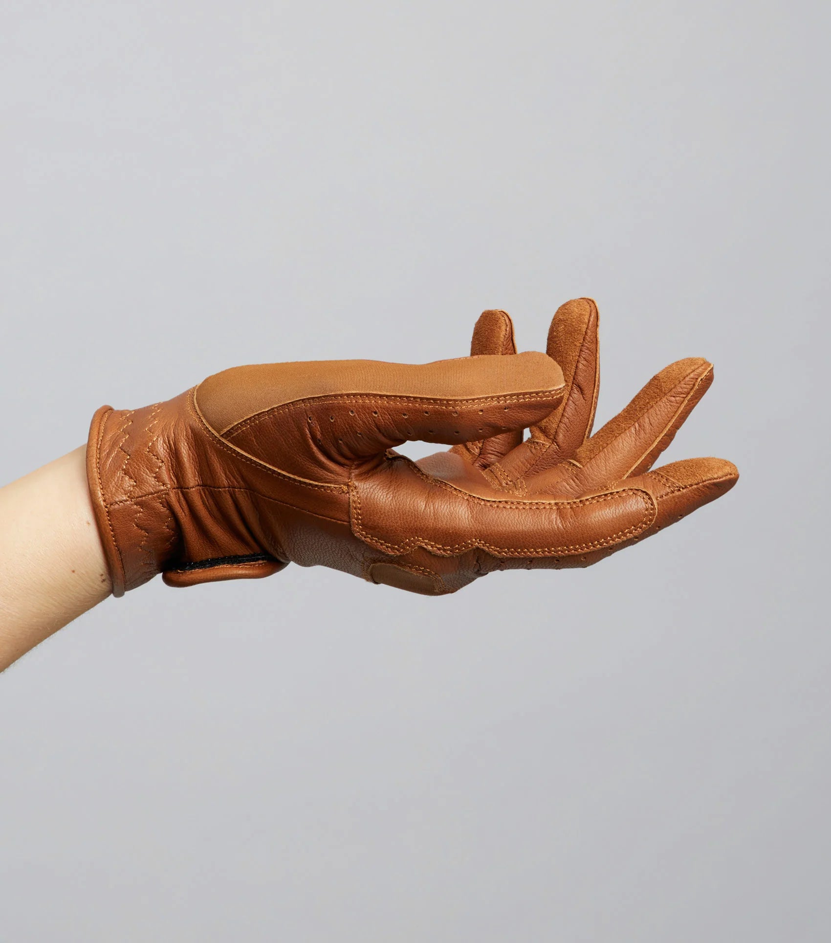 Premier Equine Ladies Leather Riding Gloves Tan - Equestrian Apparel