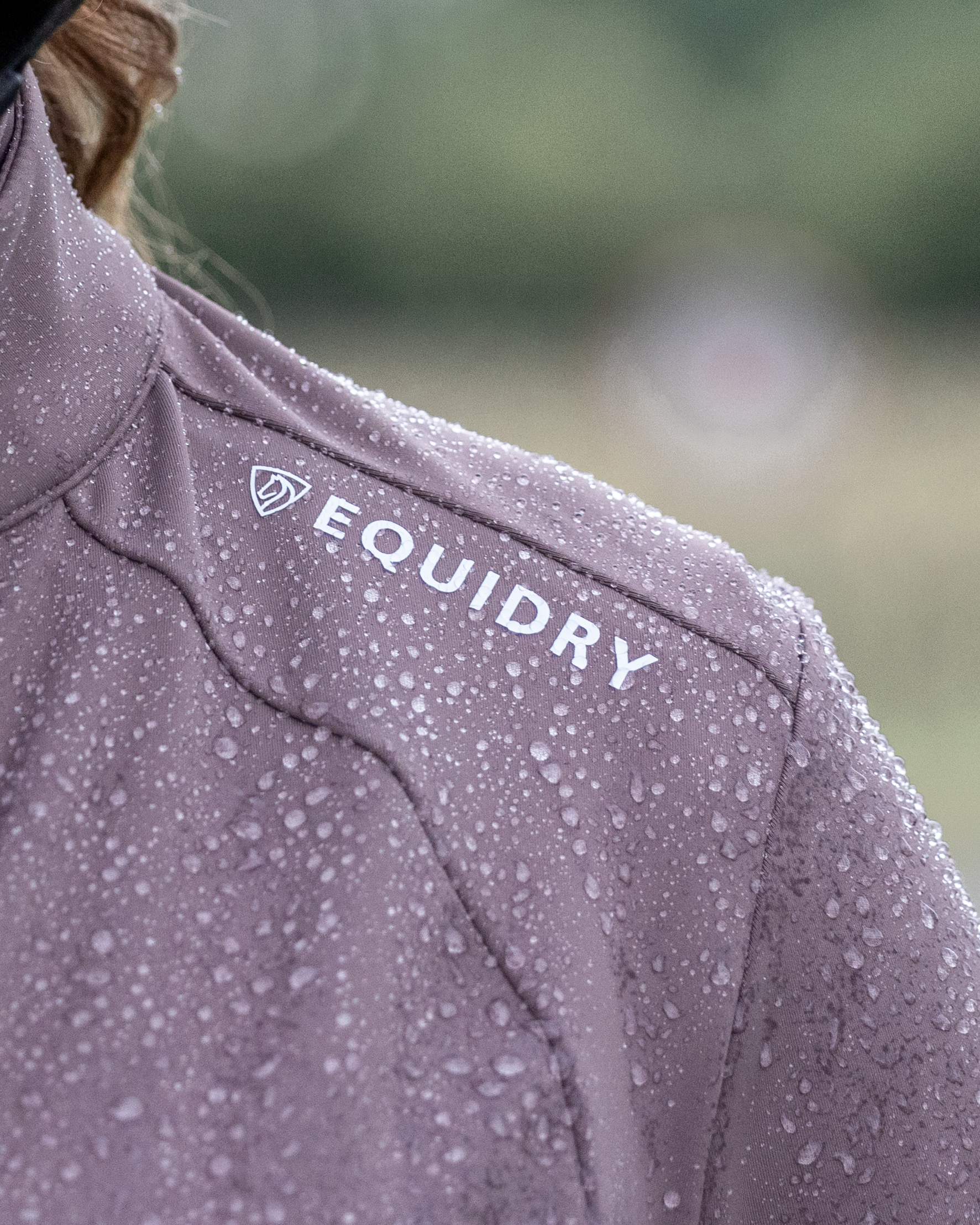 EQUIDRY Women's Water Repellent Zip up Top Mocha/White