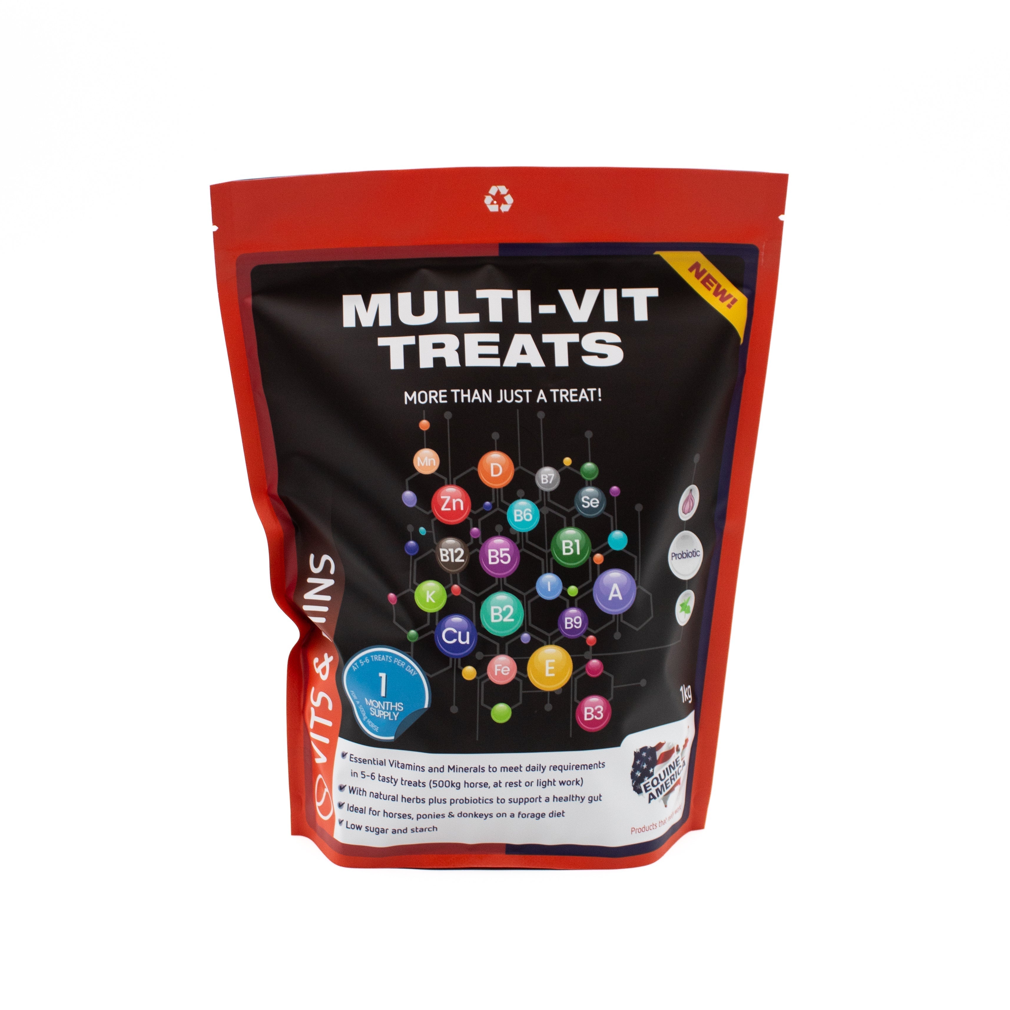 Equine America Multi-Vit Treats 1kg: Horse Vitamin & Mineral Supplement