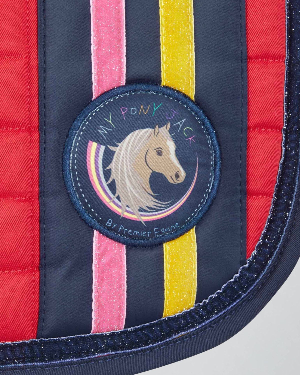 PREMIER EQUINE My Pony Jack Red Glitter Saddle Pad | Equiflair