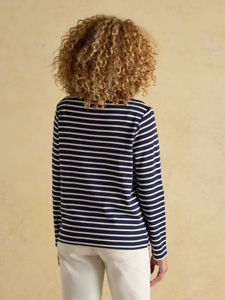 Joules Harbour Top Navy/White