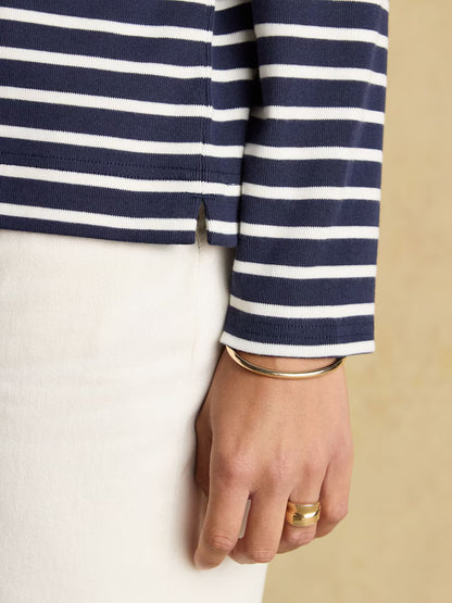 Joules Harbour Top Navy/White