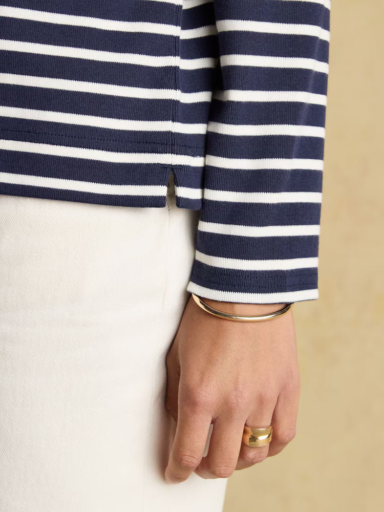 Joules Harbour Top Navy/White