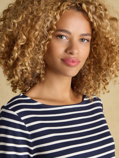 Joules Harbour Top Navy/White