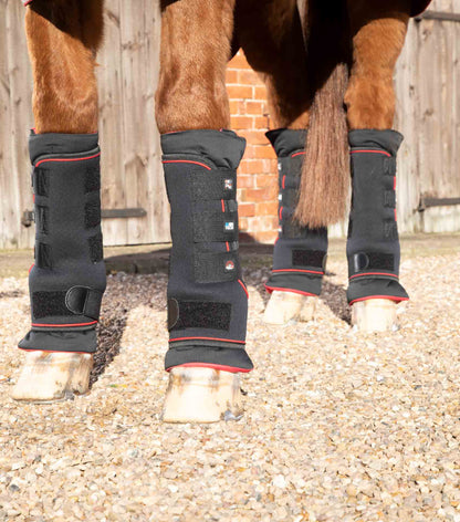 Equiflair Black Horse Leg Wraps: Infrared, Nano-Tec Support Boots for Equine Joint & Tendon Care. Best Equine Support Wraps!