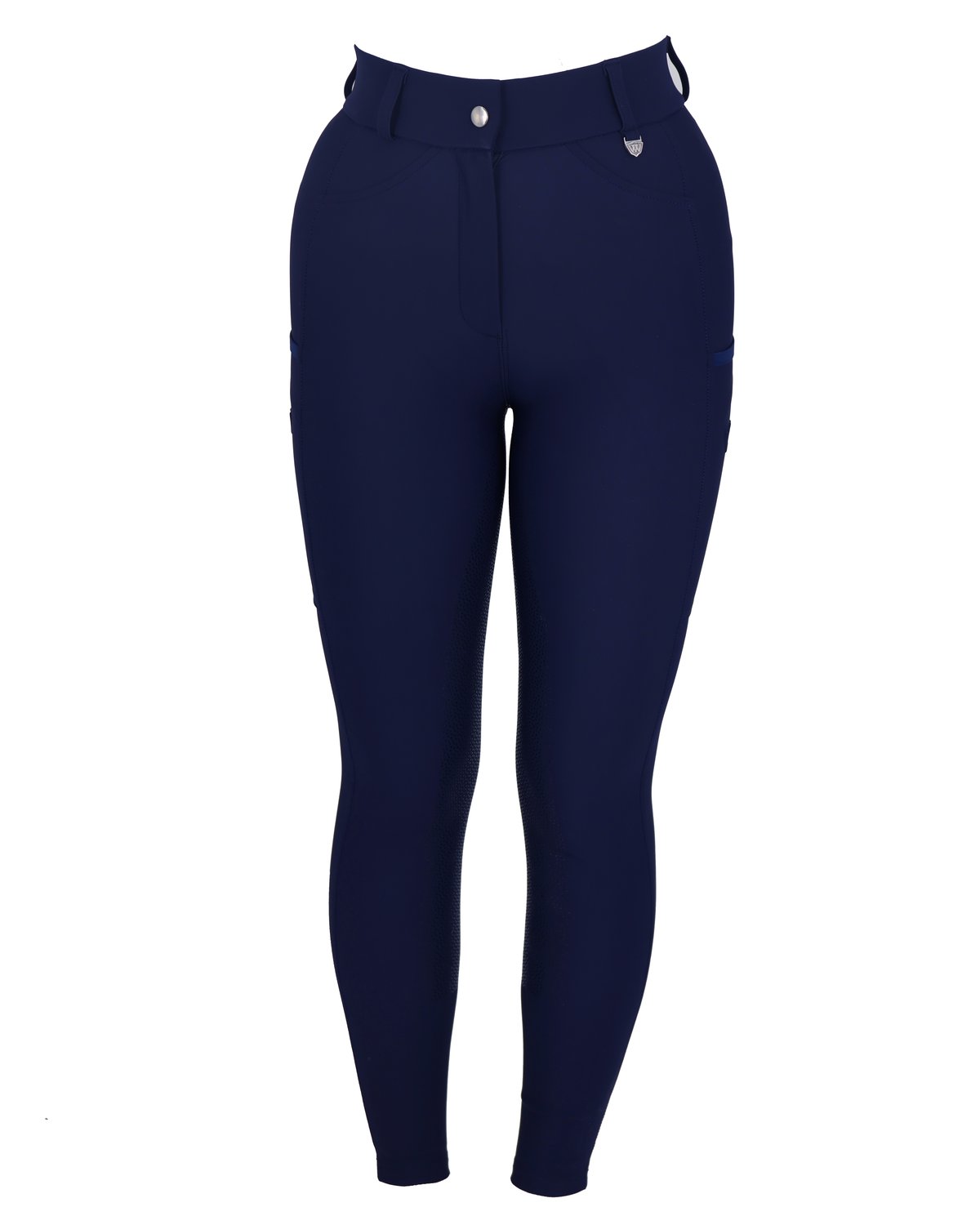WOOF WEAR Hybrid Navy Riding Tights - Full Seat, High Waistband, and Stylish Equestrian Apparel from Equiflair