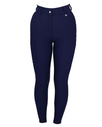 WOOF WEAR Hybrid Navy Riding Tights - Full Seat, High Waistband, and Stylish Equestrian Apparel from Equiflair