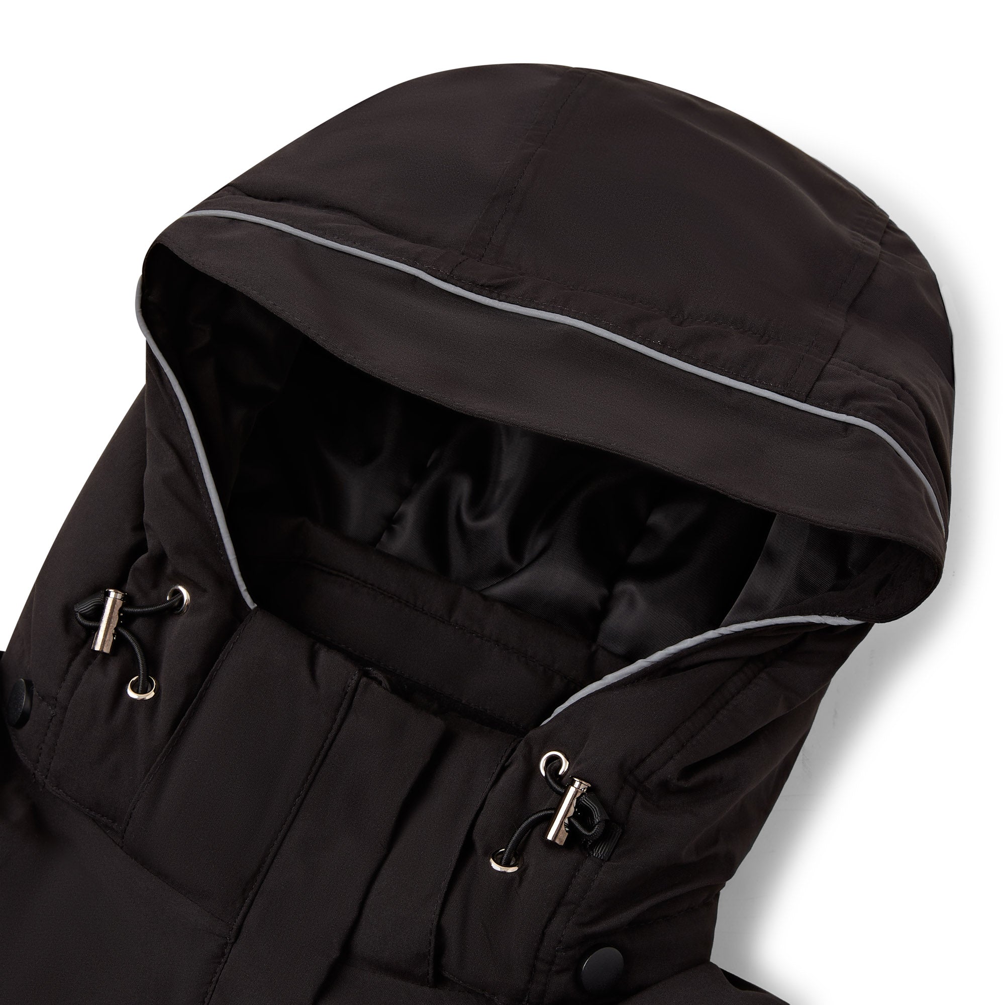 Black Winter Riding Jacket with Hood - Thermo & Waterproof Equestrian Coat