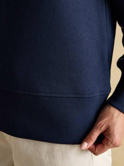 JOULES Robyn Navy Sweatshirt: Stylish crew neck, long sleeve casual wear available at Equiflair. #JOULES #NavySweatshirt
