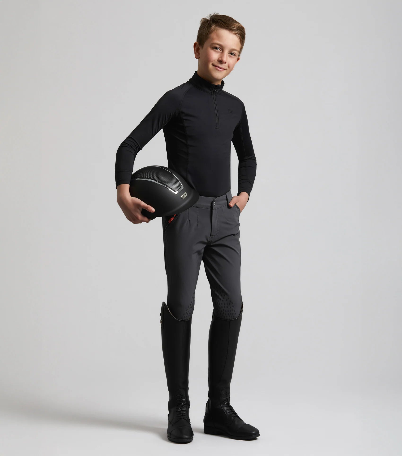 Junior Equestrian: Premier Equine Black Riding Top. Equiflair Style