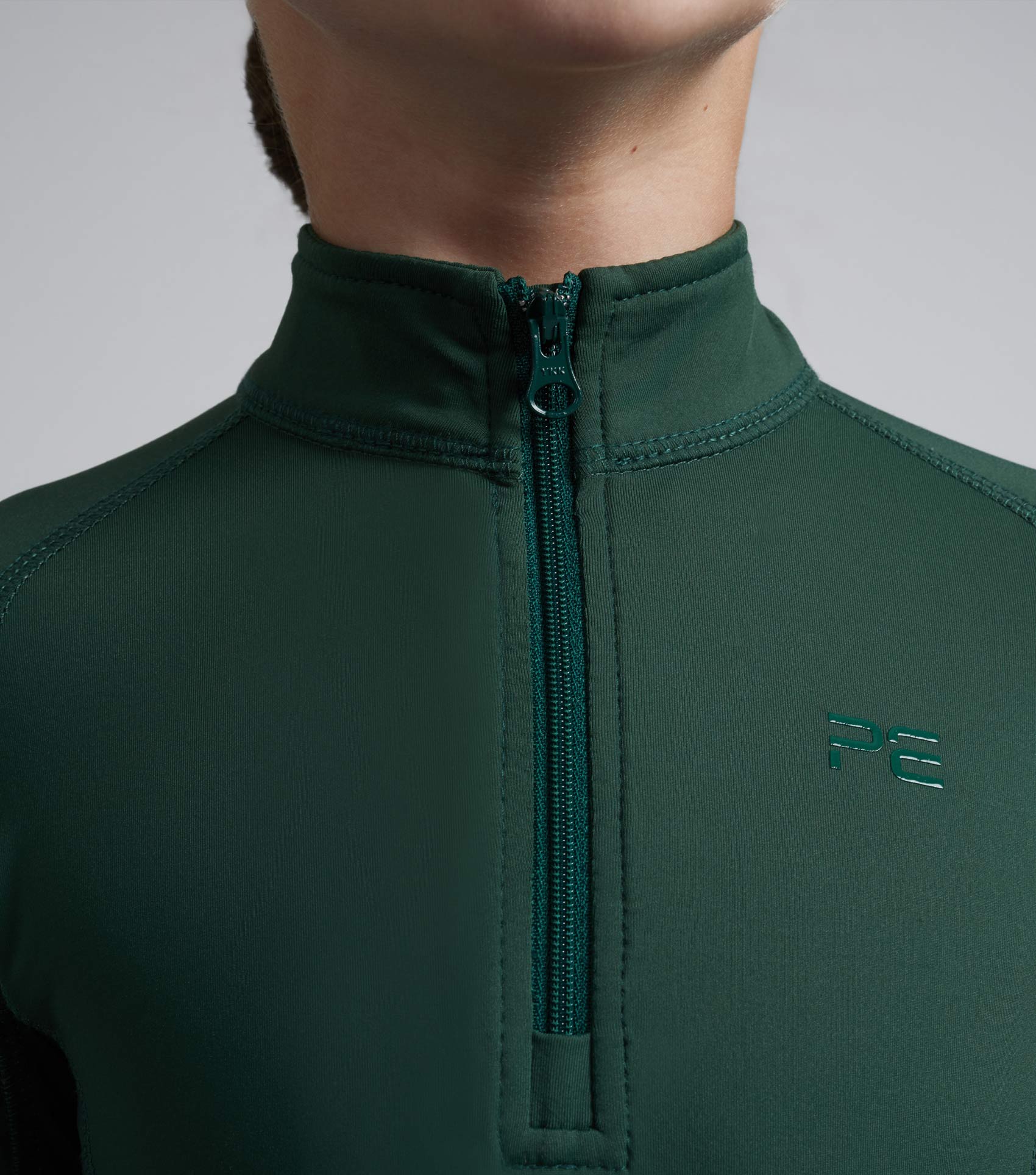 PREMIER EQUINE Junior Ombretta Technical Riding Top - Green: Equestrian Apparel
