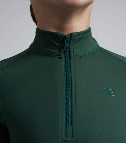 PREMIER EQUINE Junior Ombretta Technical Riding Top - Green: Equestrian Apparel