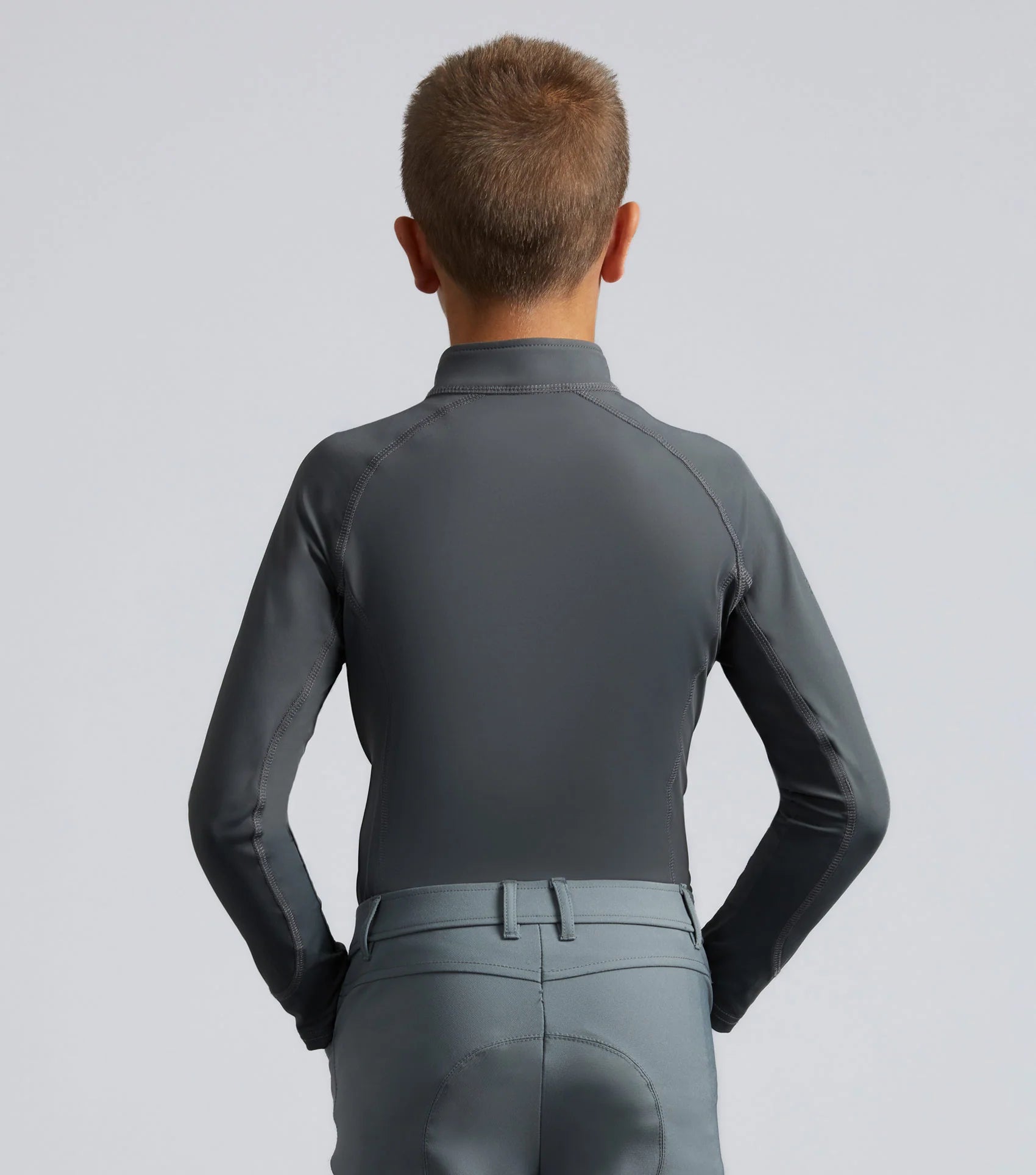 Junior Equestrian: Grey Technical Riding Top by Equiflair for Young Riders