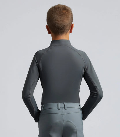 Junior Equestrian: Grey Technical Riding Top by Equiflair for Young Riders