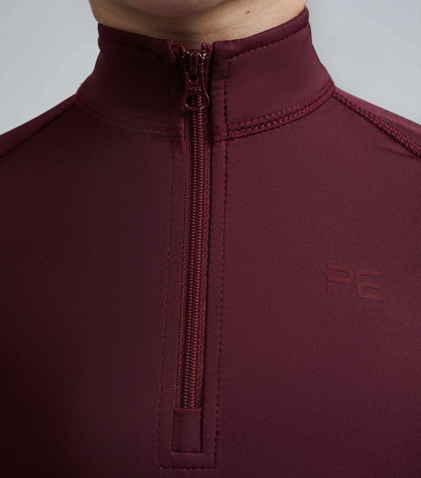 PREMIER EQUINE JUNIOR OMBRETTA Technical Riding Top Wine | Equiflair