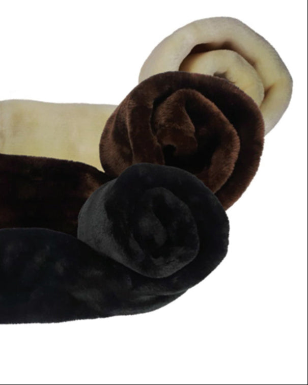 Faux Fur Girth Sleeves: Black, Brown & Tan Horse Girth Covers - Super Soft Comfort
