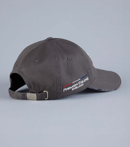 Premier Equine Grey Baseball Cap England - Embroidered Logo, Adjustable Fit
