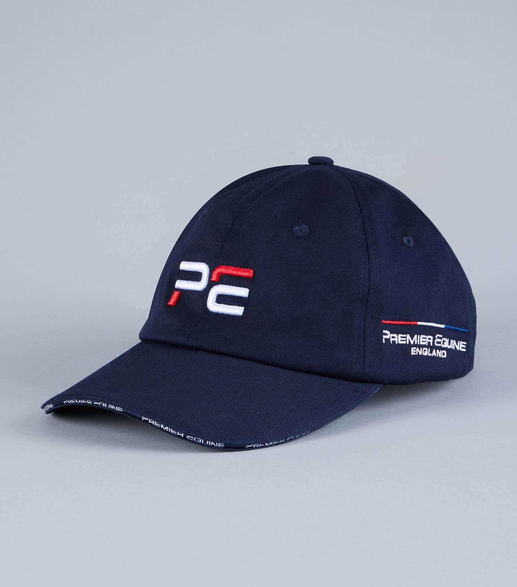 Premier Equine Navy Baseball Cap - Embroidered PE Logo, Adjustable Strap, Classic Design