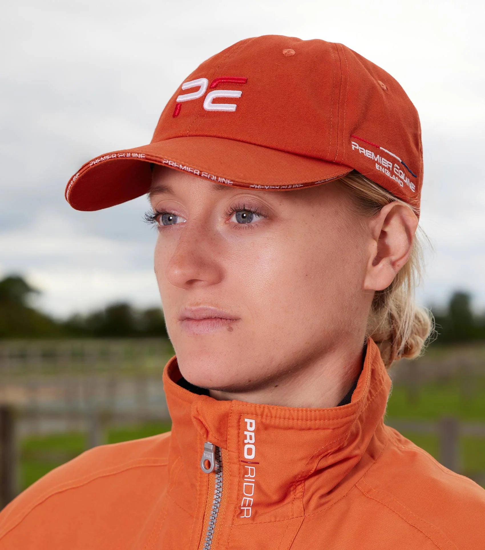 Premier Equine Baseball Cap - Burnt Orange. Stylish embroidered PE logo, adjustable, comfortable fit. #PremierEquine #BaseballCap