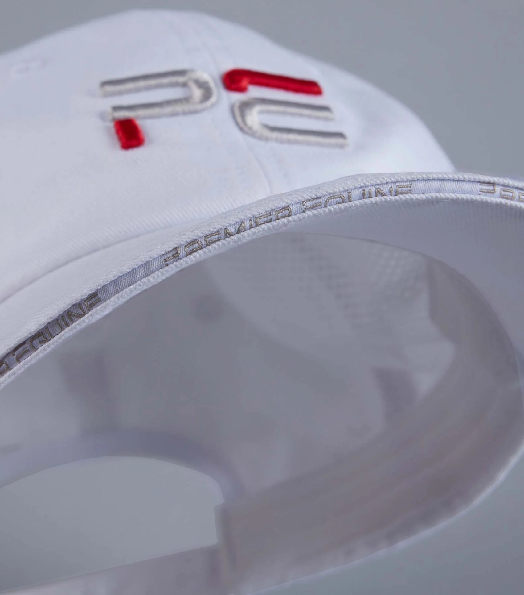 Premier Equine White Baseball Cap: Embroidered Logo, Adjustable Strap - Stylish & Comfortable Headwear.