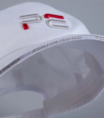Premier Equine White Baseball Cap: Embroidered Logo, Adjustable Strap - Stylish & Comfortable Headwear.