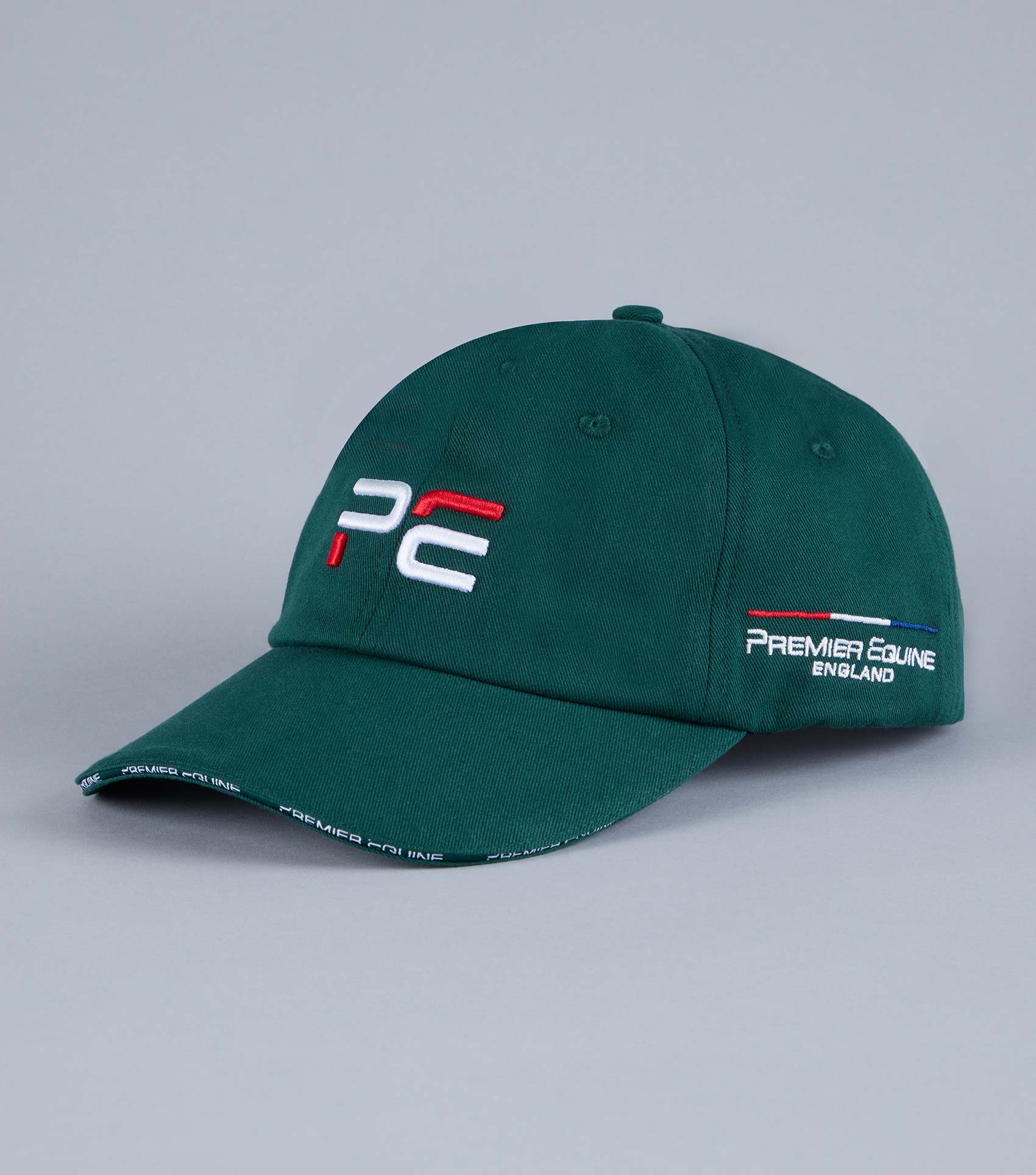 Premier Equine Green Baseball Cap - Embroidered Logo, Adjustable Fit - Equestrian Style