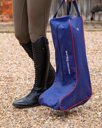 Premier Equine Navy Boot Bag: Equestrian Riding Boot Storage & Protection
