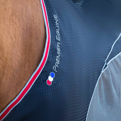 Premier Equine Sports Cooler Rug Black: Breathable Horse Cooling Blanket with Logo & Taping for Quick Drying | Equiflair
