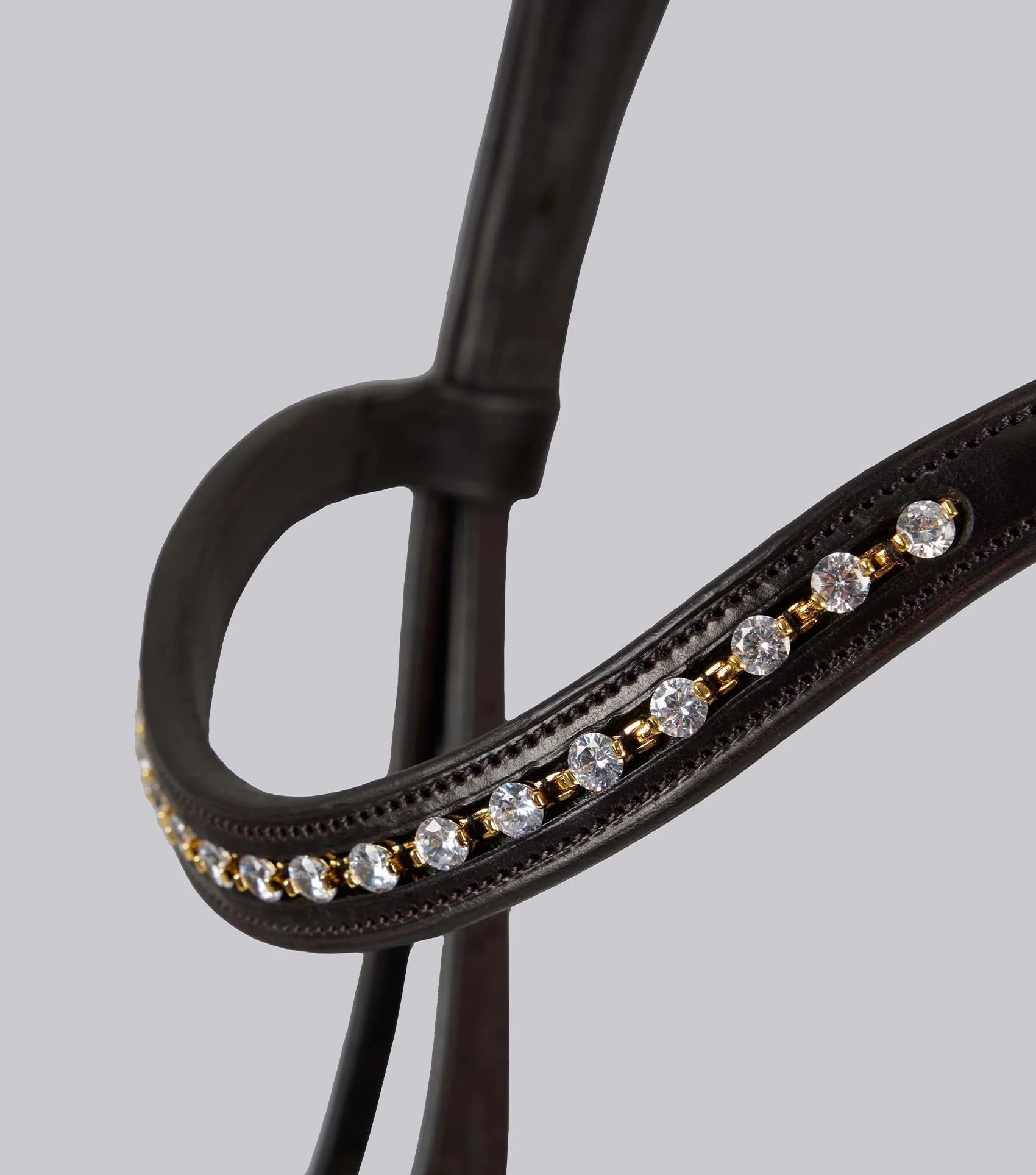 Brown Leather Horse Bridle | Anatomical Design, Diamante Browband | Equestrian Tack