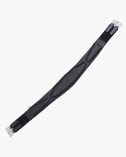 PREMIER EQUINE Pandino Black Anatomical Leather Girth - Horse Riding Equipment for Comfort & Performance