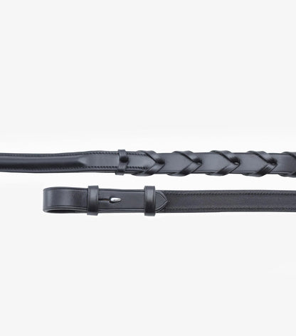 Premier Equine Pietro Laced Reins Black Black