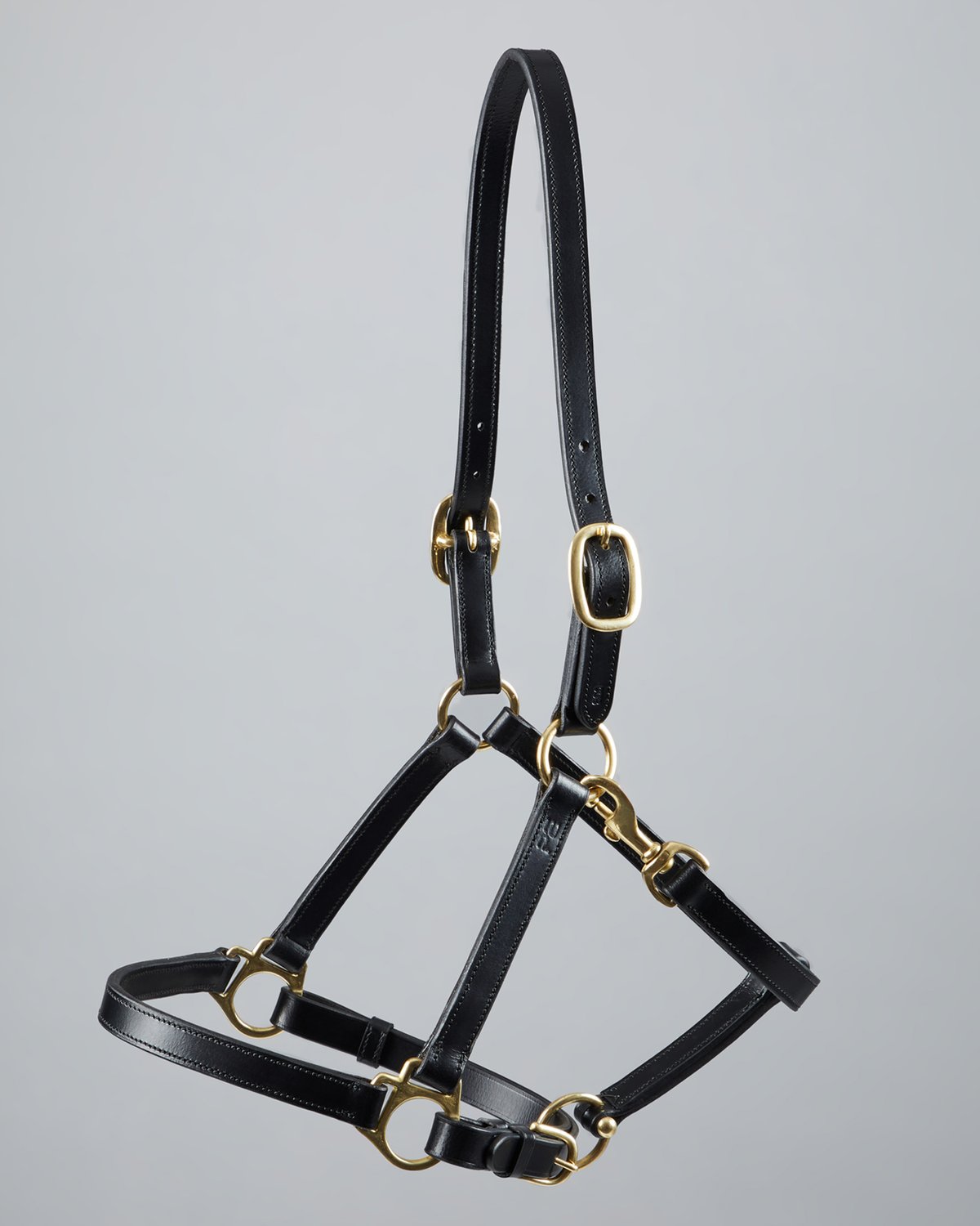 Premier Equine Pasco Plain Leather Head Collar Black