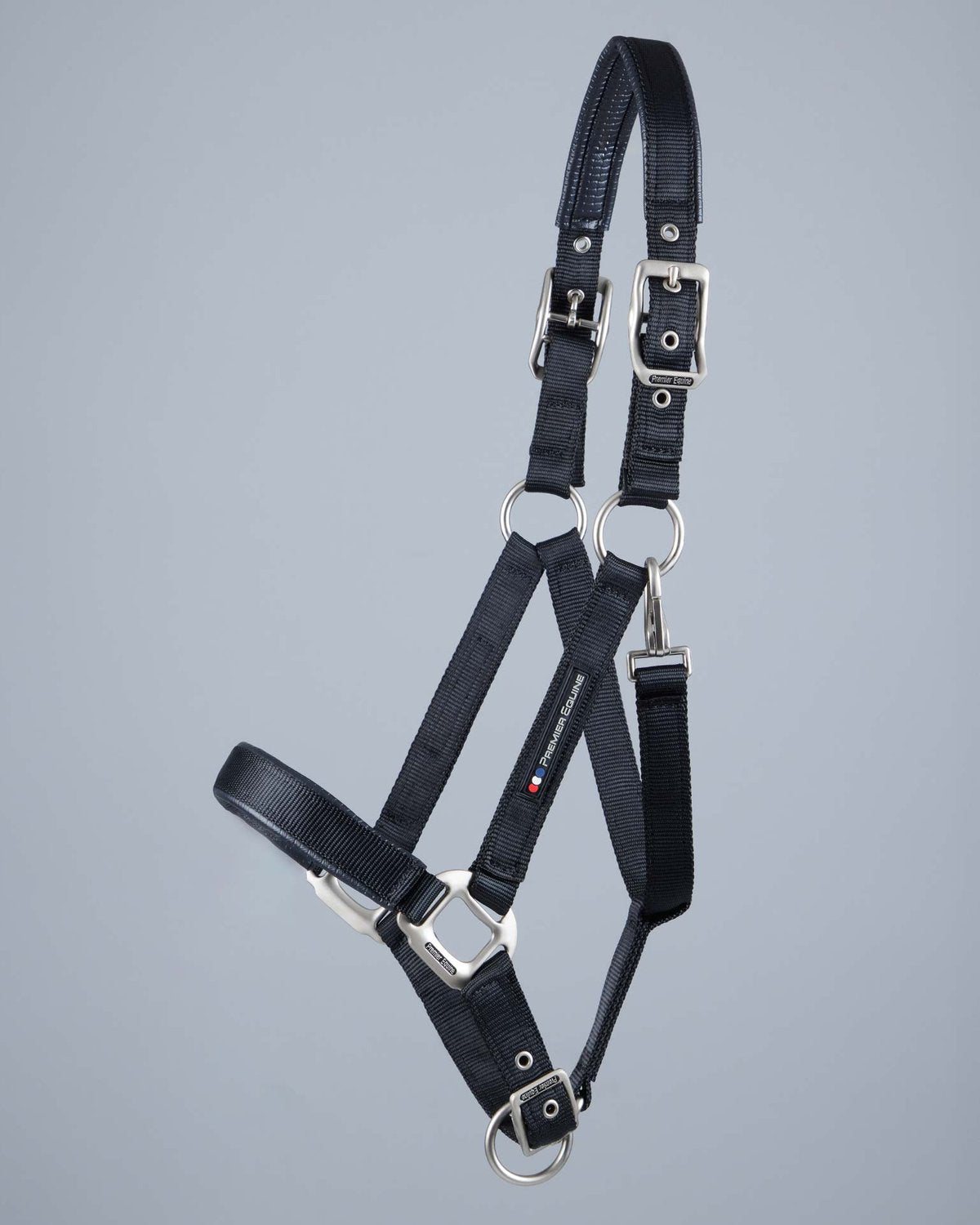 Premier Equine Plain Padded Horse Head Collar Black