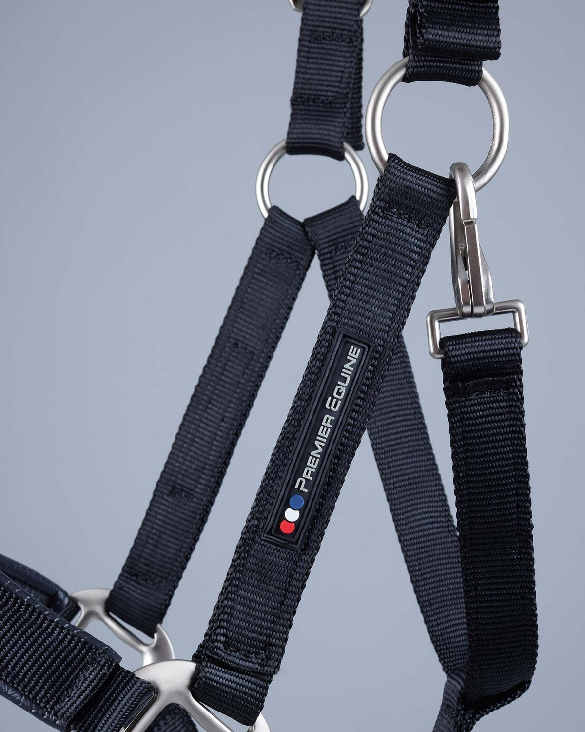 Premier Equine Plain Padded Horse Head Collar Black