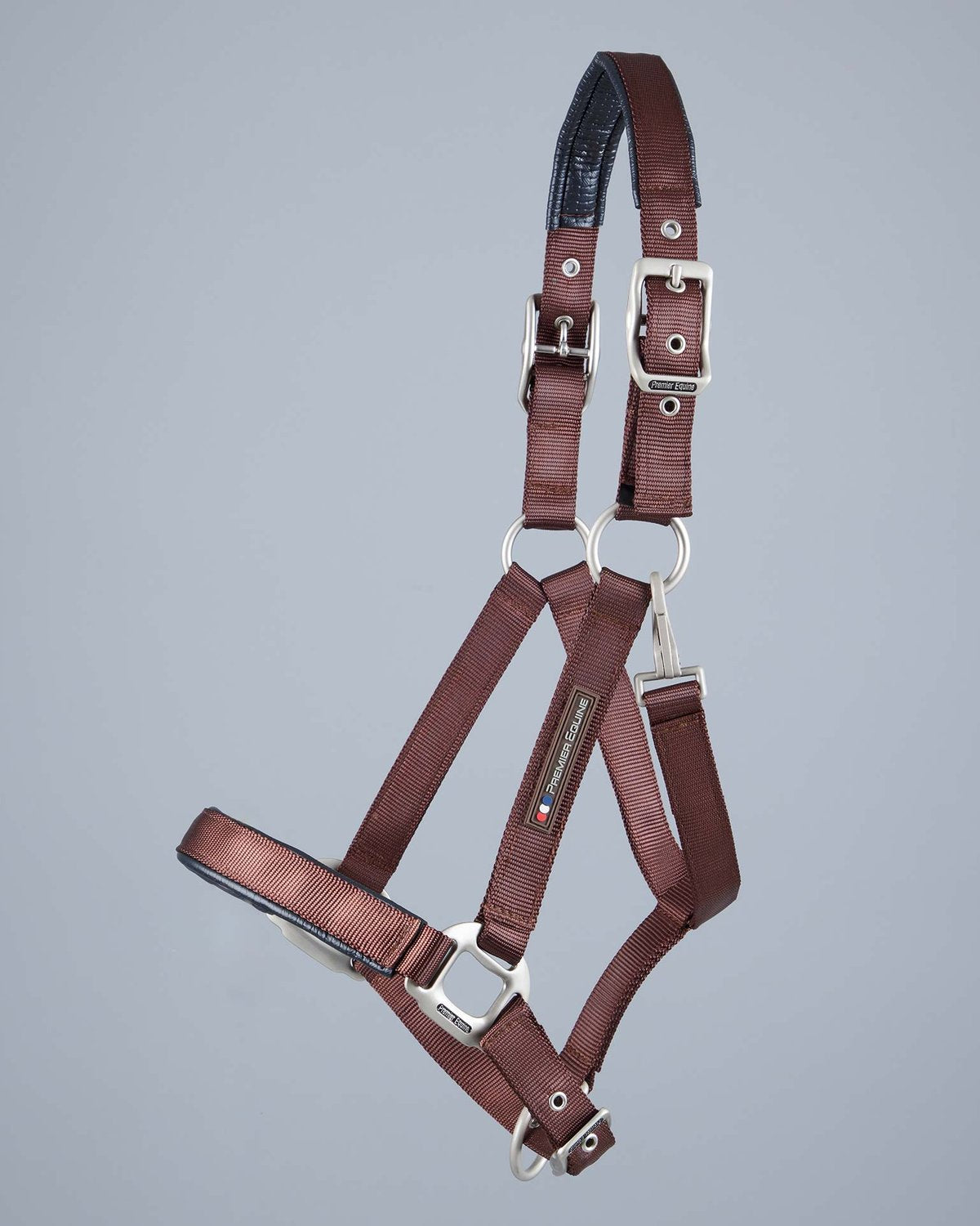 Premier Equine plain-padded-horse-head-collar-brown