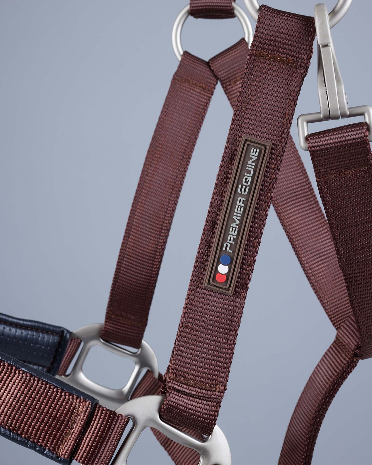 Premier Equine plain-padded-horse-head-collar-brown