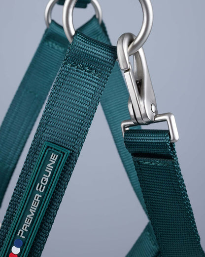 Premier Equine Plain Padded Horse Head Collar Green