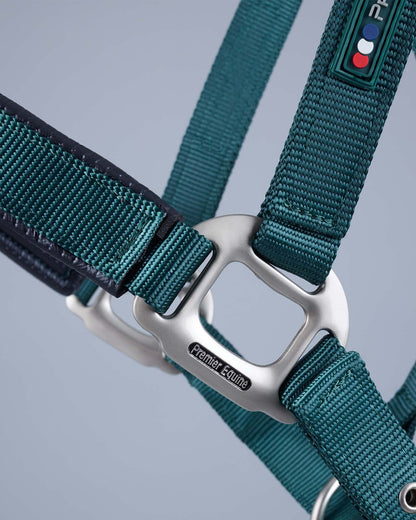 Premier Equine Plain Padded Horse Head Collar Green