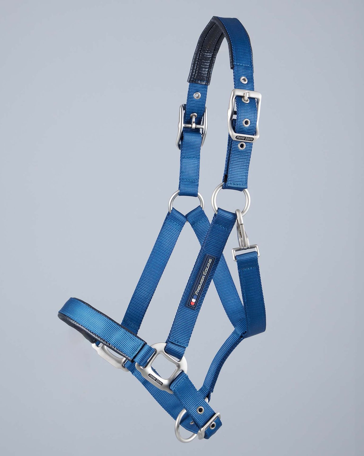 PREMIER EQUINE Plain Padded Horse Head Collar - Navy - Equine Halter - Adjustable, Comfortable Horse Headgear