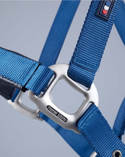 Premier Equine Plain Padded Horse Head Collar Navy